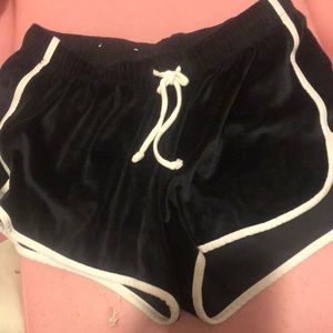 Fuzzy black shorts